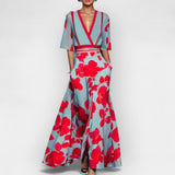 Réka | Eleganta puķaina maxi kleita