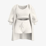 Flora | Grezns mīksts buklē pidžamas komplekts